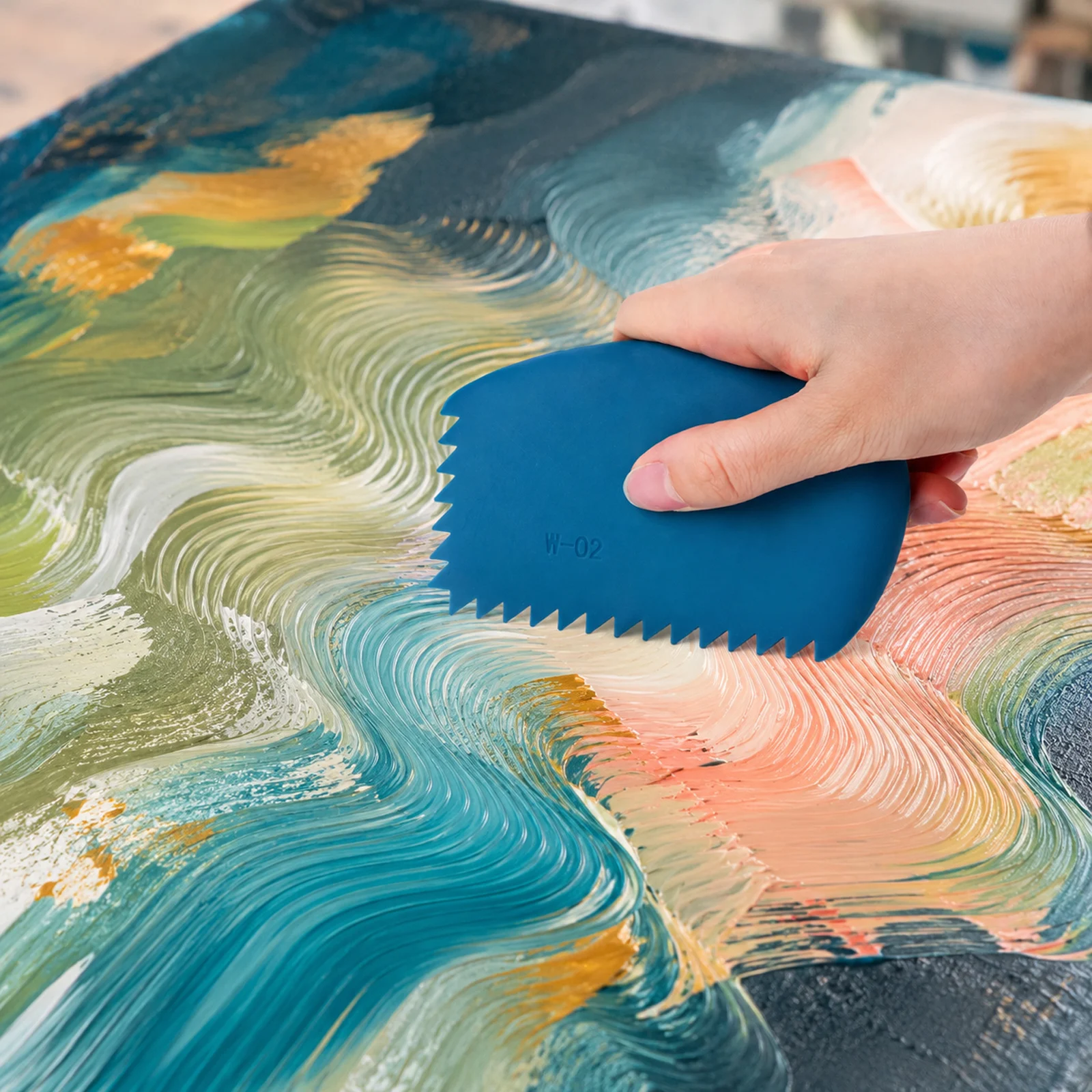 Tools & Workshop Equipment - Flexible Silicone Wedge Tools for Oils,Acrylics,Clays,Encaustics