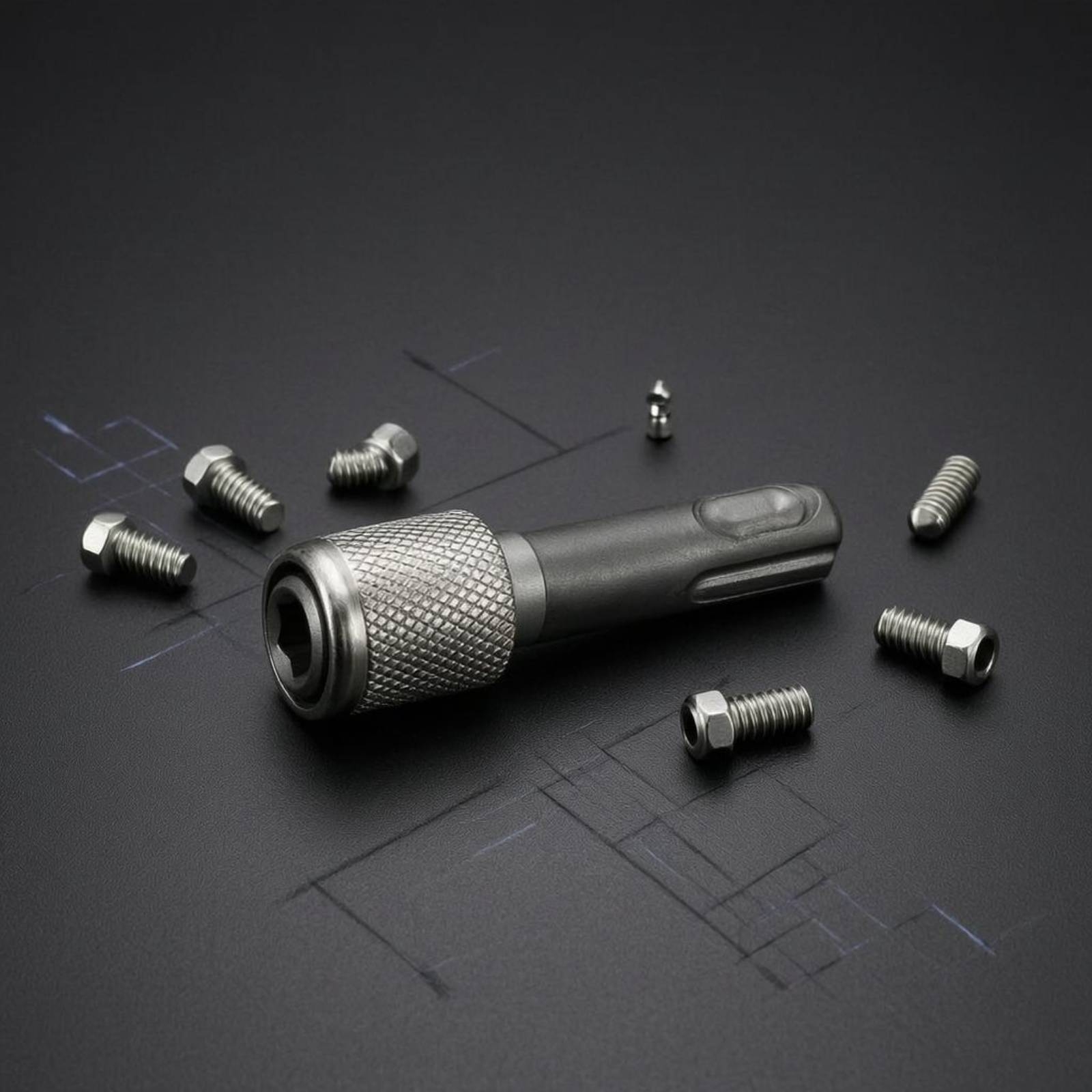 Hex Shank Socket Adapter Knurl - Tools & Workshop Equipment 评论和价格