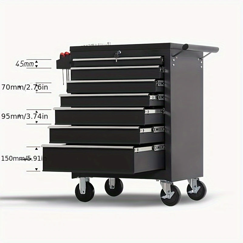 1pc Heavy Duty 7-Drawer Metal  - Tools Trolley For Workshop 评论和价格
